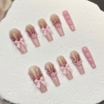 Pink Rose 3D Ombre Nails