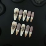 Beige Elegance 3D Ombre Nails